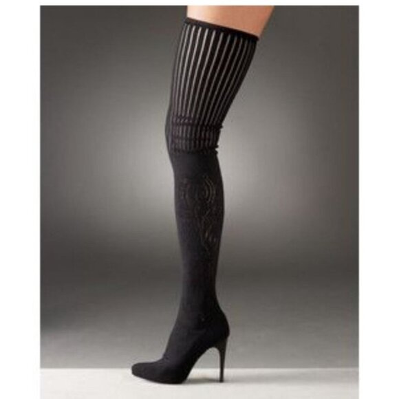 Donald Pliner Elektra thigh high sock heeled boots size 11 Over-The-Knee Boots - Picture 4 of 16